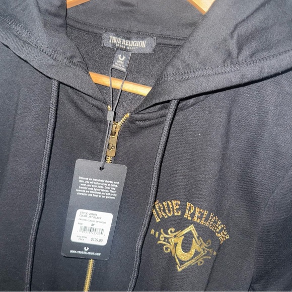 TRUE RELIGION CRYSTAL CLASSIC ZIP HOODIE - Picture 3 of 8